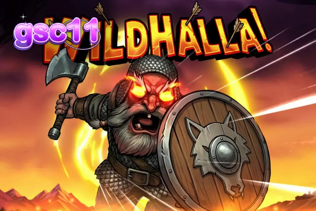 Tampilan visual slot Wildhalla dengan latar belakang mitologi Norse dan simbol Viking yang ikonik.